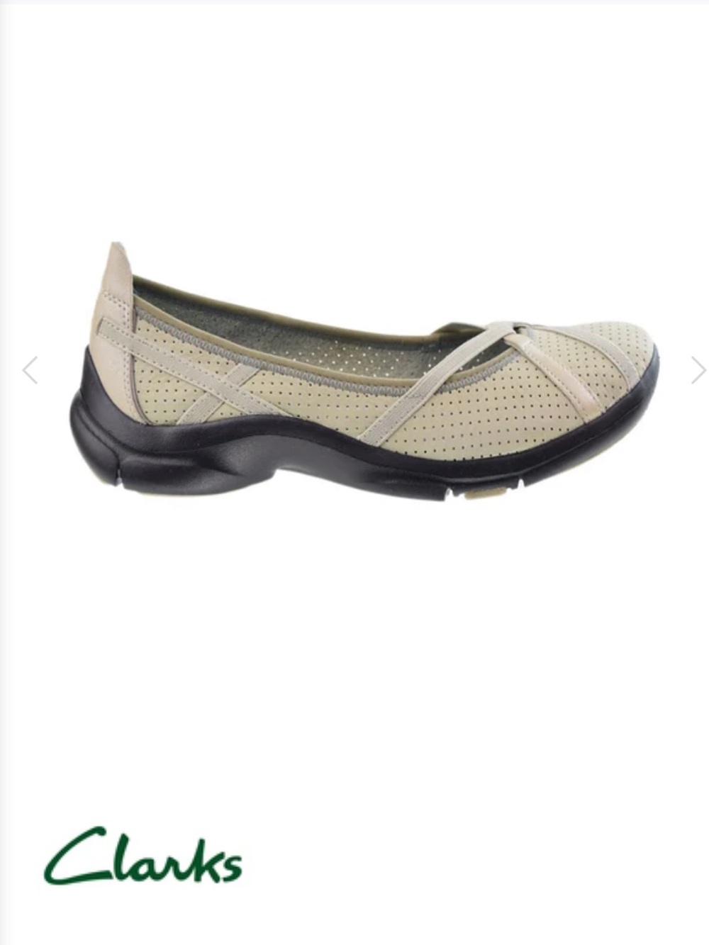 NWT CLARK’S Casual Comfort Women's Beige Slip-On Ballet Flats SIZE 8.5